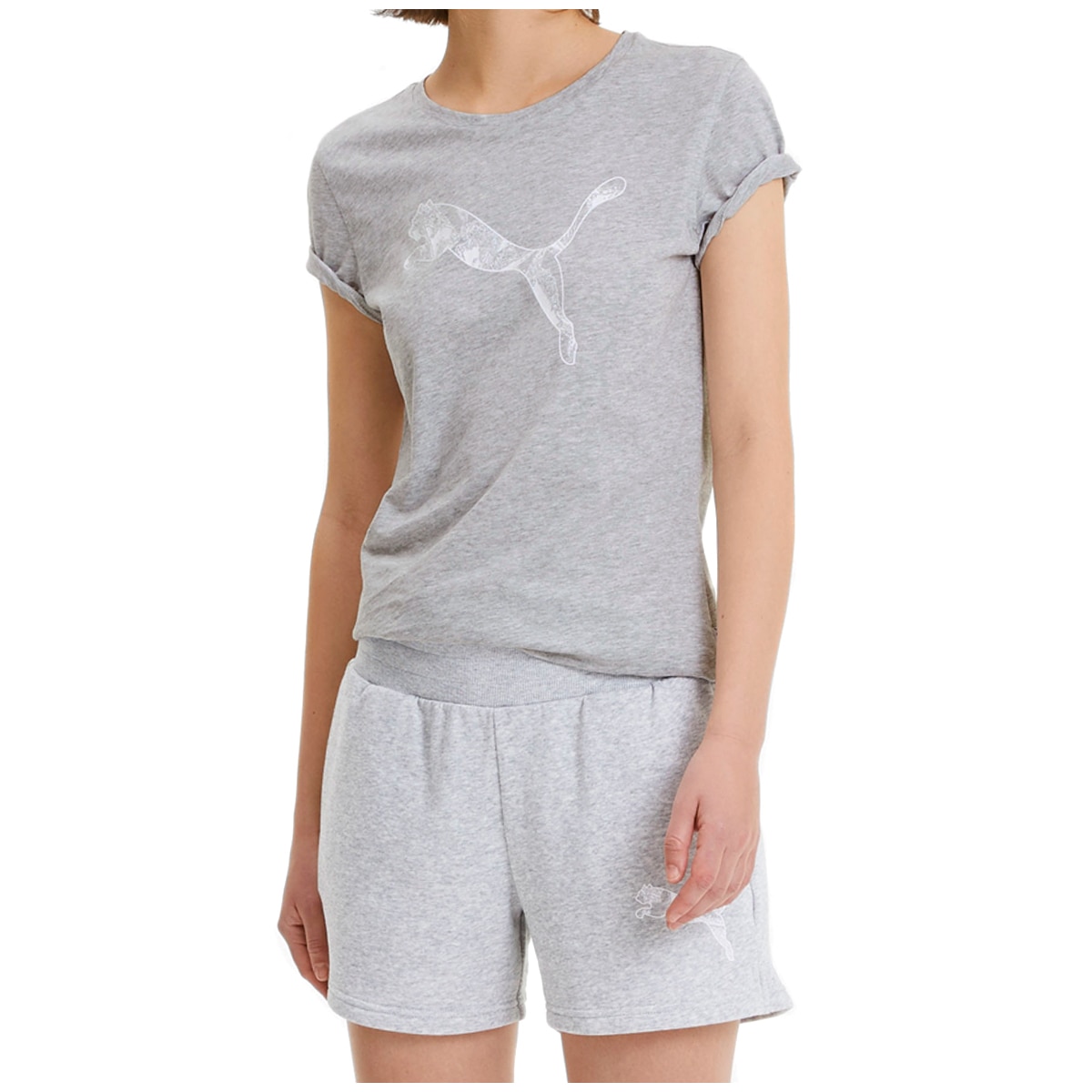 Puma-Women's Graphic Logo Tee - Grey