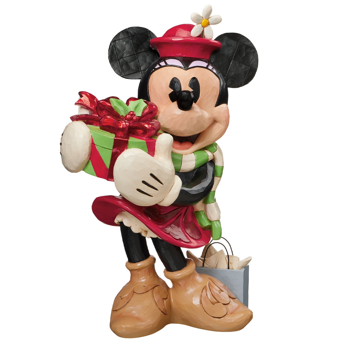 Jim Shore Holiday Minnie with Presents Statue