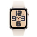 Apple Watch SE GPS + Cellular 44mm Starlight Aluminium Case With Starlight Sport Band S/M