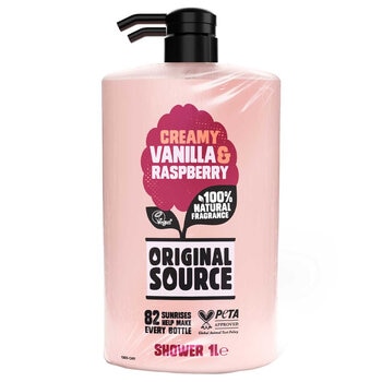 Original Source Creamy Vanilla and Raspberry Wash 2x1L