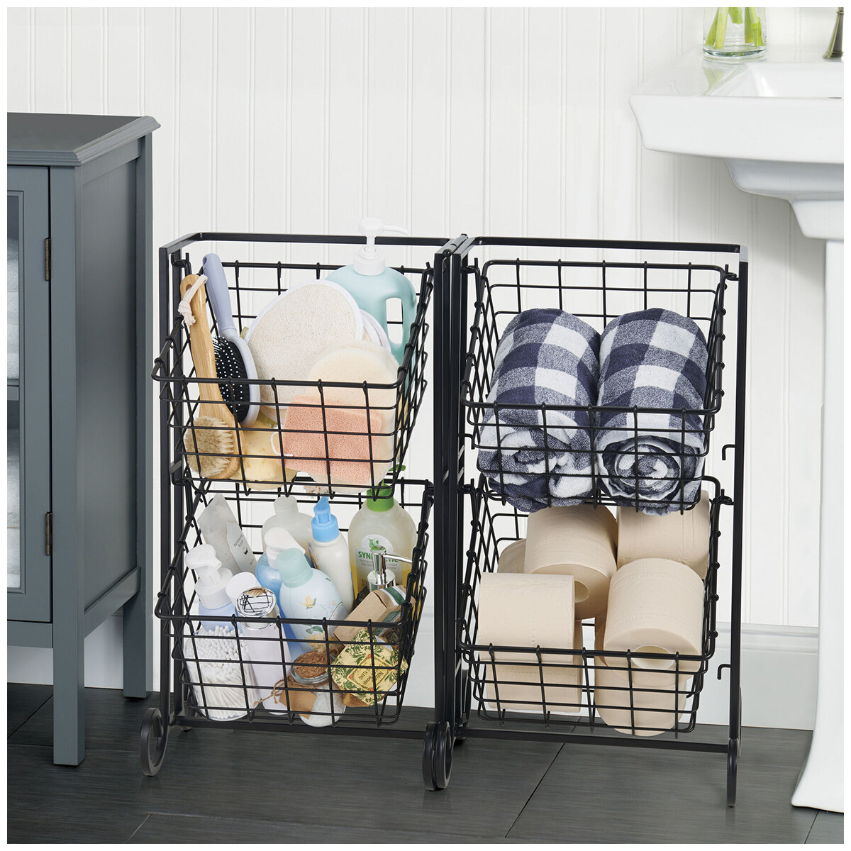 Gourmet Basics By Mikasa 4 Tier Flip Market Basket