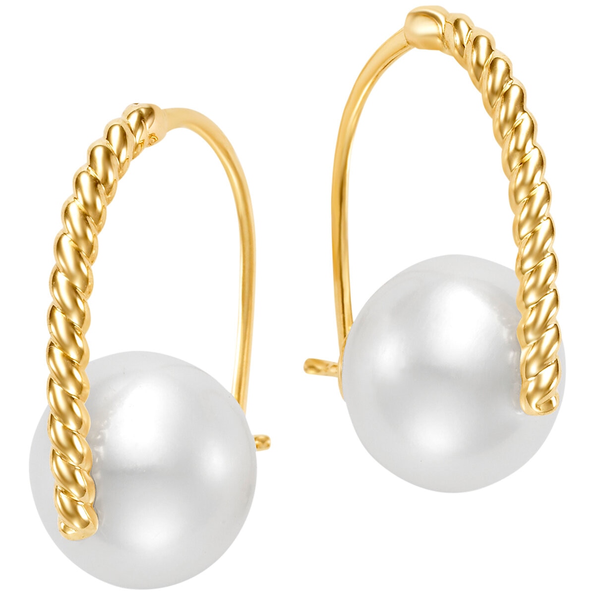 18KT Yellow Gold 10.5-11.5MM Freshwater Cultured Pearl Earring