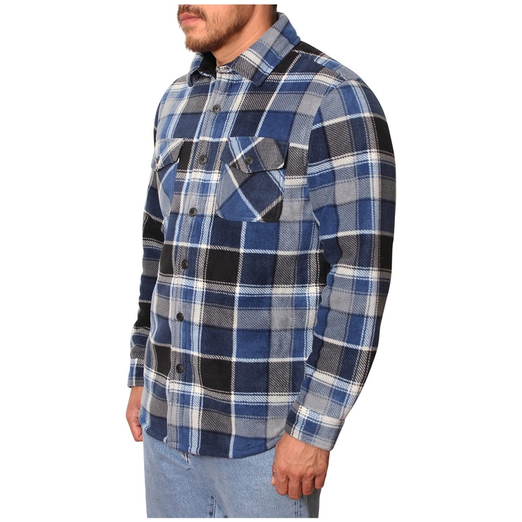 Freedom Foundry Men's Plush Shirt Jacket - Blue Freedom Foundry Men's Plush Shirt Jacket - Blue