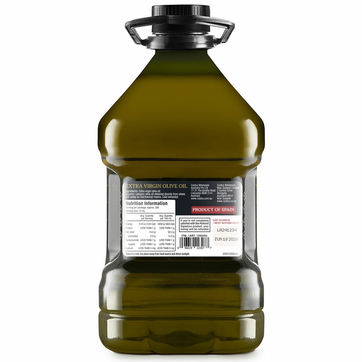 Kirkland Signature 100% Spanish Evoo 3L