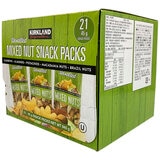 Kirkland Signature Unsalted Mixed Nut Snack Packs 21 x 45g