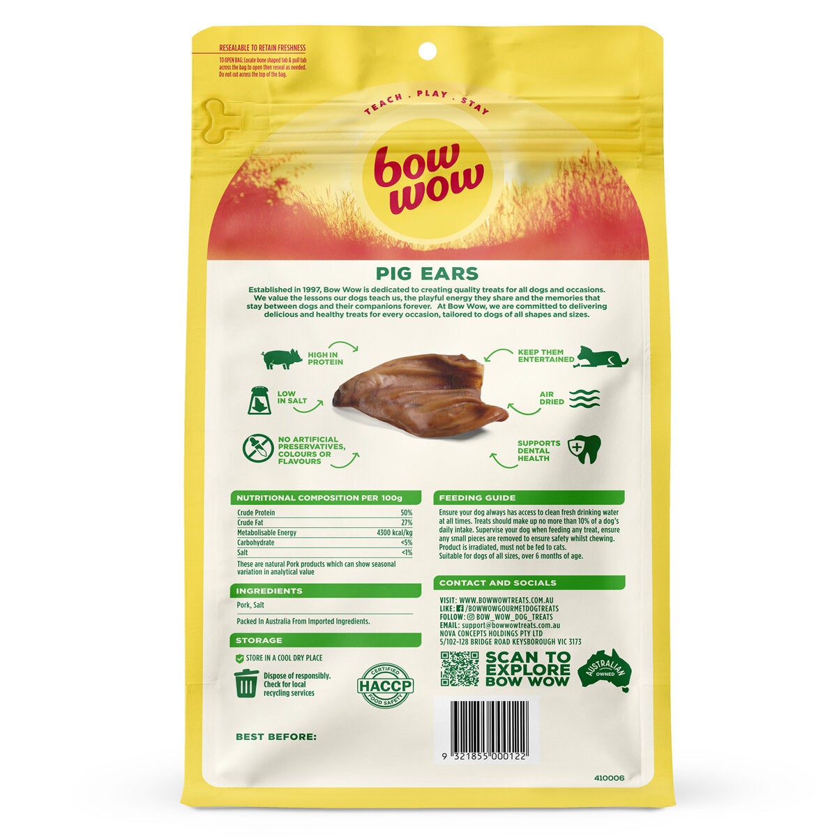 Bow Wow Pig Ears 15 Piece