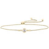 18KT Yellow Gold 0.23ctw Diamond Bolo Bracelet