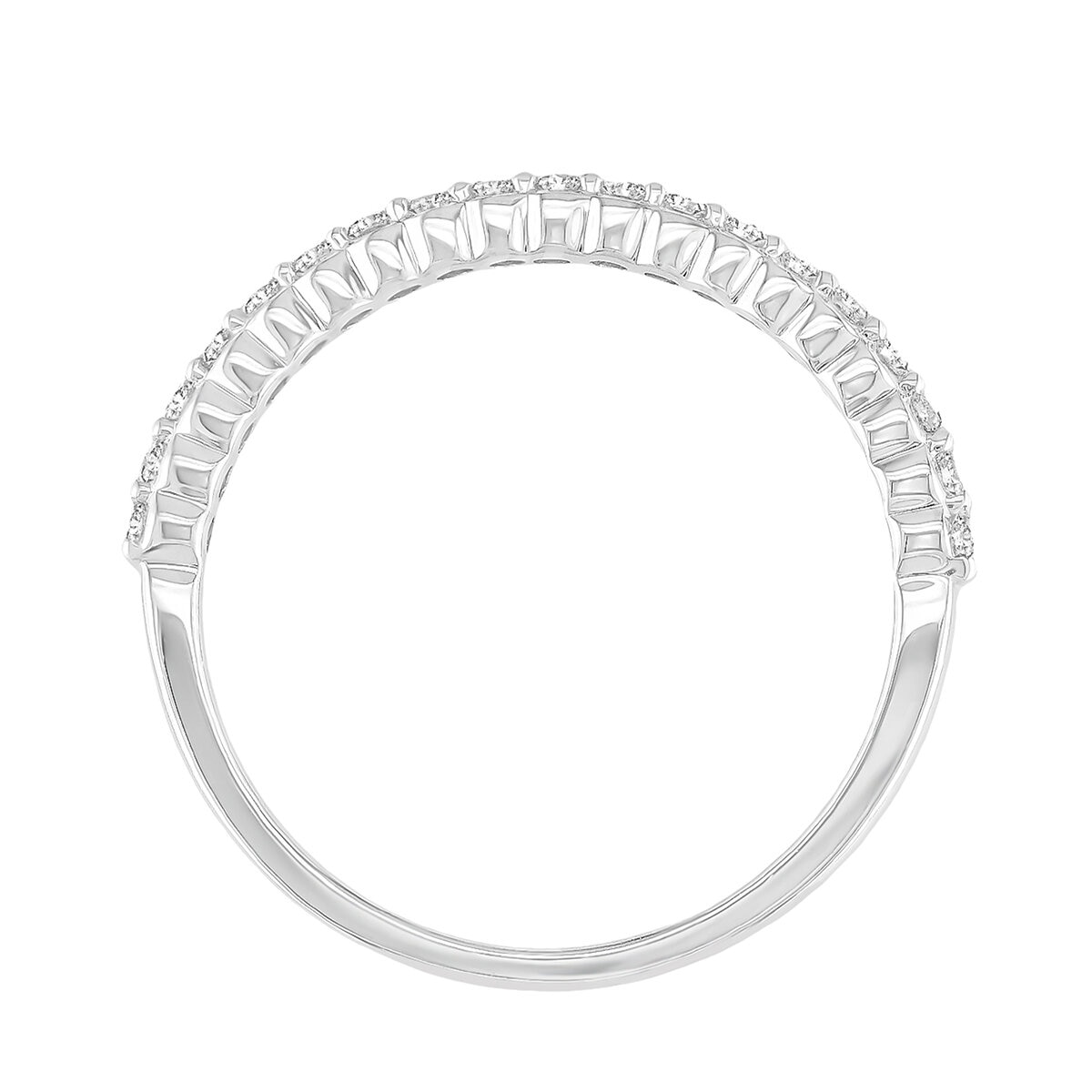 18KT White Gold 0.23ctw Diamond Prong Set Band Ring/