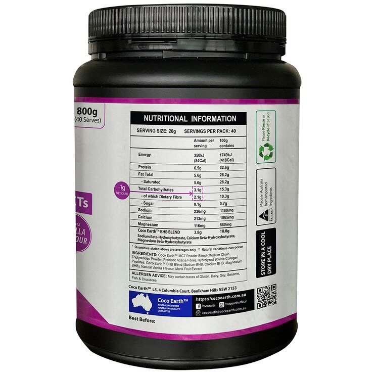 Coco Earth Vanilla Keto Shake Costco Australia
