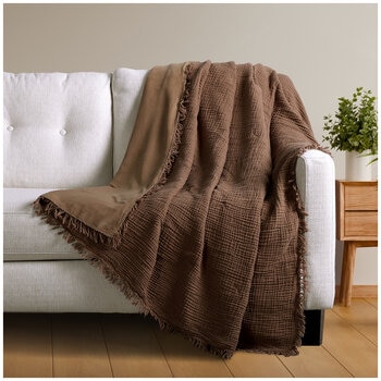 Life Comfort Reversible Cotton to Plush Throw
