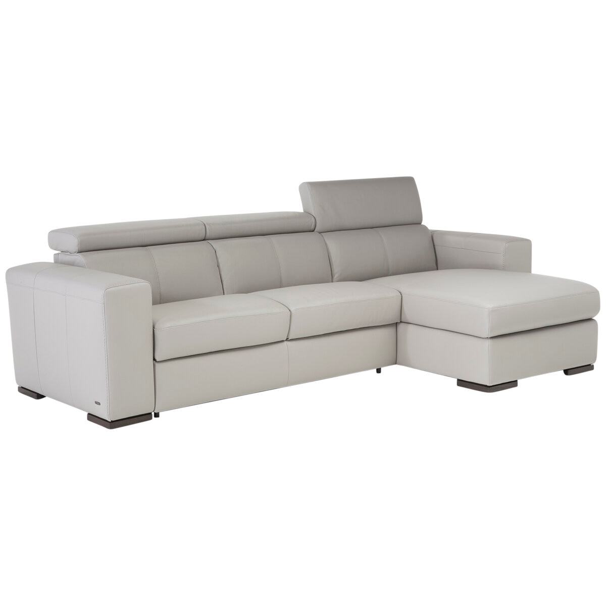 Natuzzi Leather 2 Piece Denver Sectional Stone