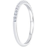 18KT White Gold 0.17ctw Diamond Single Row Rin