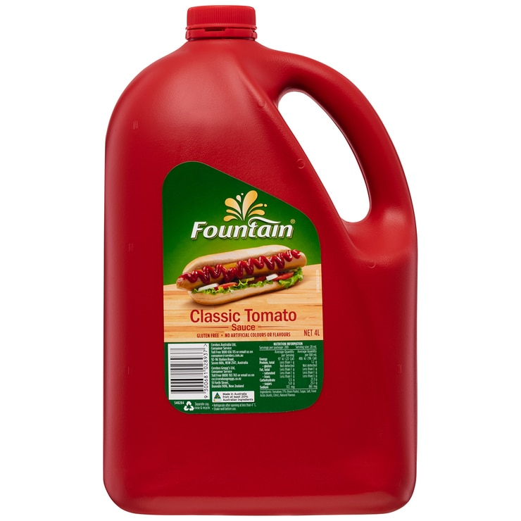 Fountain Tomato Sauce 4L Costco Australia