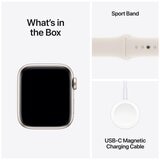 Apple Watch SE GPS 40mm Starlight Aluminium Case With Starlight Sport Band S/M