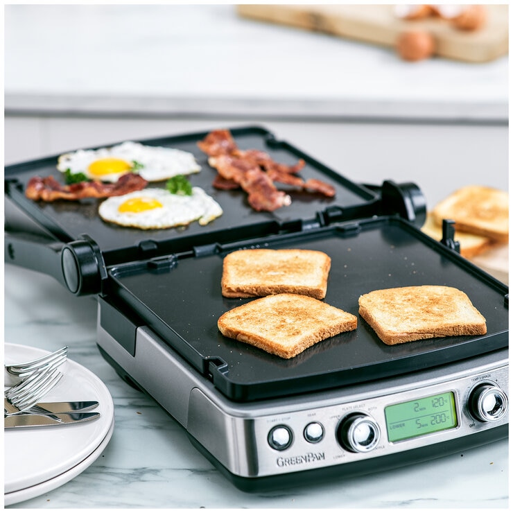 GreenPan Elite Contact Grill CC006847-001 Stainless Steel GreenPan Elite Contact Grill CC006847-001 Stainless Steel