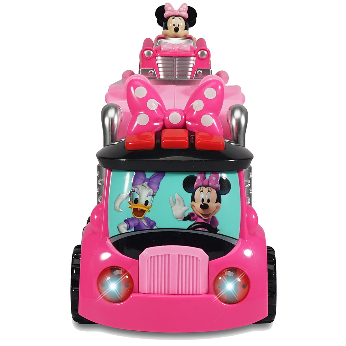 Hasbro Lights And Sounds Extra Large Hauler With 6 Vehicles Minnie