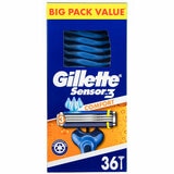 Gillette Sensor3 Disposable 36 Pack Gillette Sensor3 Disposable 36 Pack