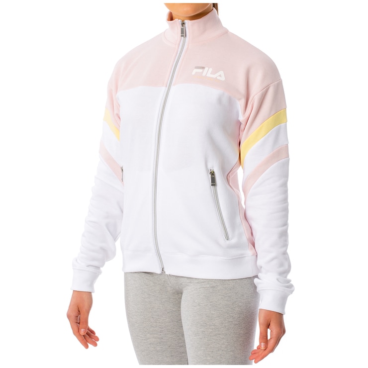 Fila Women's Full Zip Jacket - White Fila Women's Full Zip Jacket - White