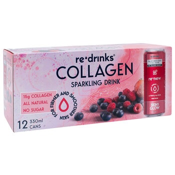 re'drinks re'new Sparkling Collagen Drink 12 x 330ml