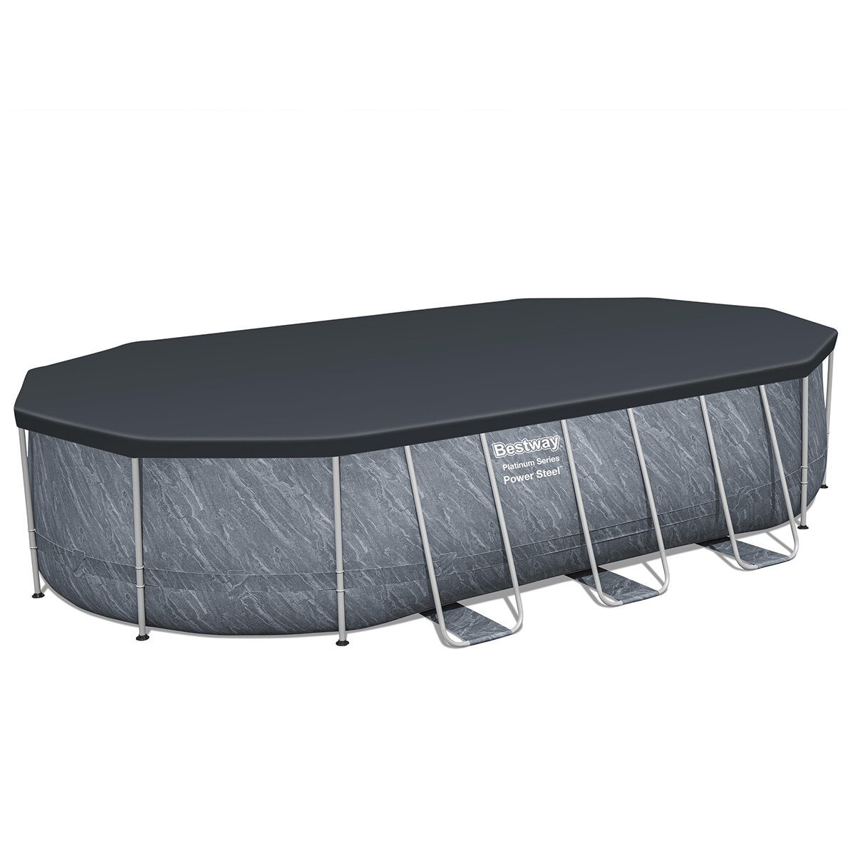 Bestway Platinum Series Power Steel 6.10m x 3.66m x 1.22m Above Ground Pool Set/