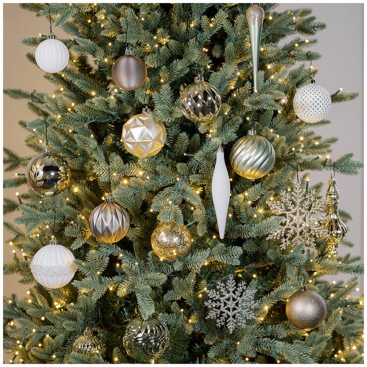 Shatterproof Christmas Tree Assorted Ornament Set 80 Piece