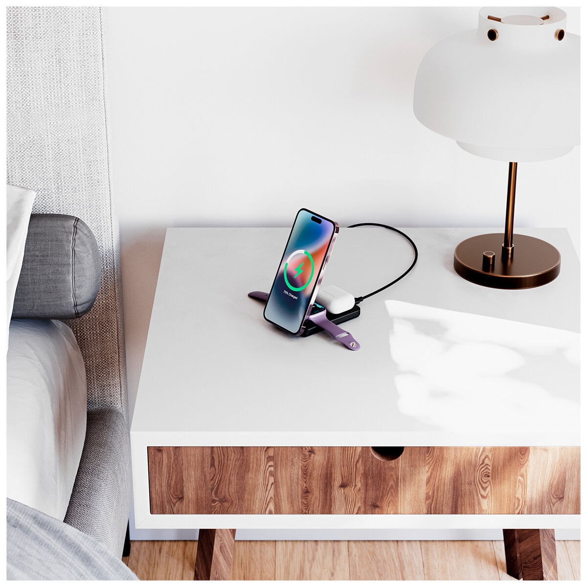 ALOGIC YOGA Fold 3 in 1 Wireless Charging Stand Black A31FWCBKAU