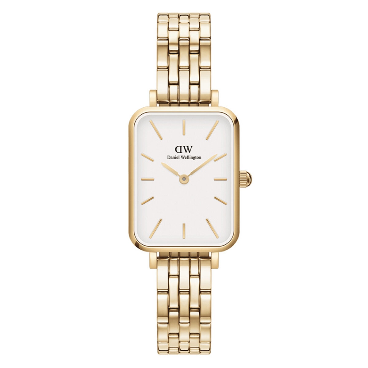 Daniel Wellington Quadro White Dial 5-link Gold Strap Women's Watch DW00100622 Daniel Wellington Quadro White Dial 5-link Gold Strap Women's Watch DW00100622