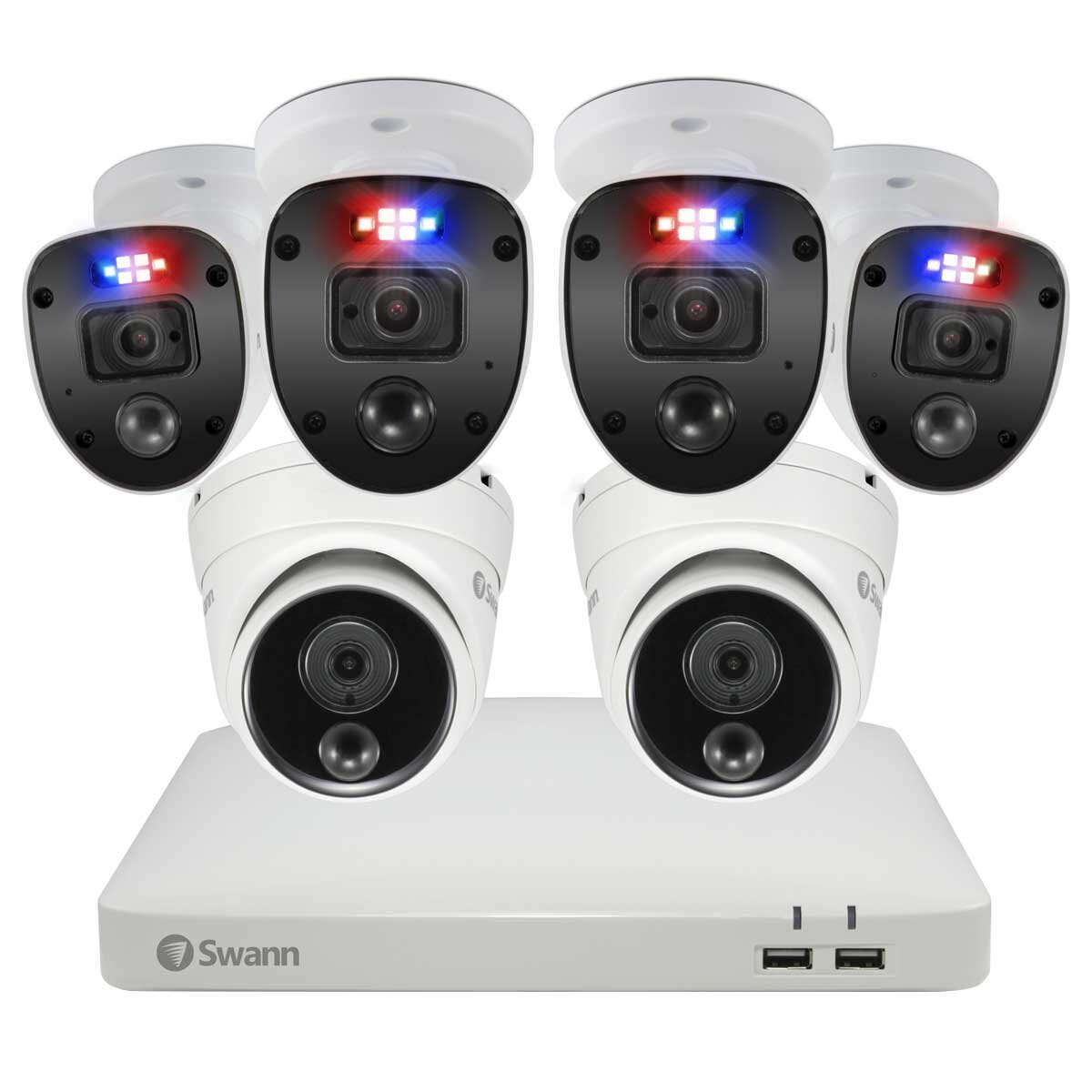 Swann 6 Camera 8 Channel 1080p Full HD DVR Security System SWDVK-84680W4SL2D