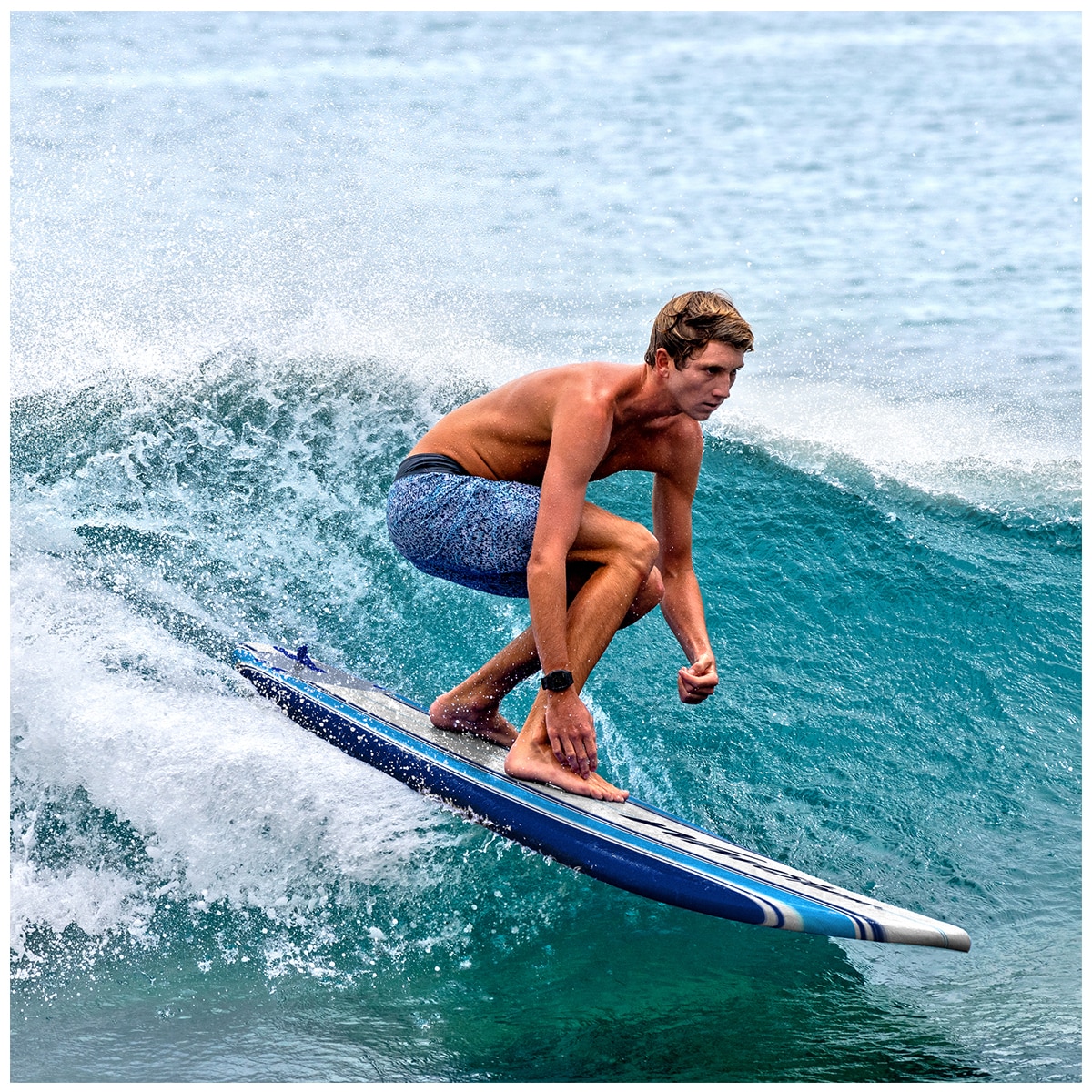 Wavestorm Blue Stripe 8ft Classic Surfboard Costco Australia