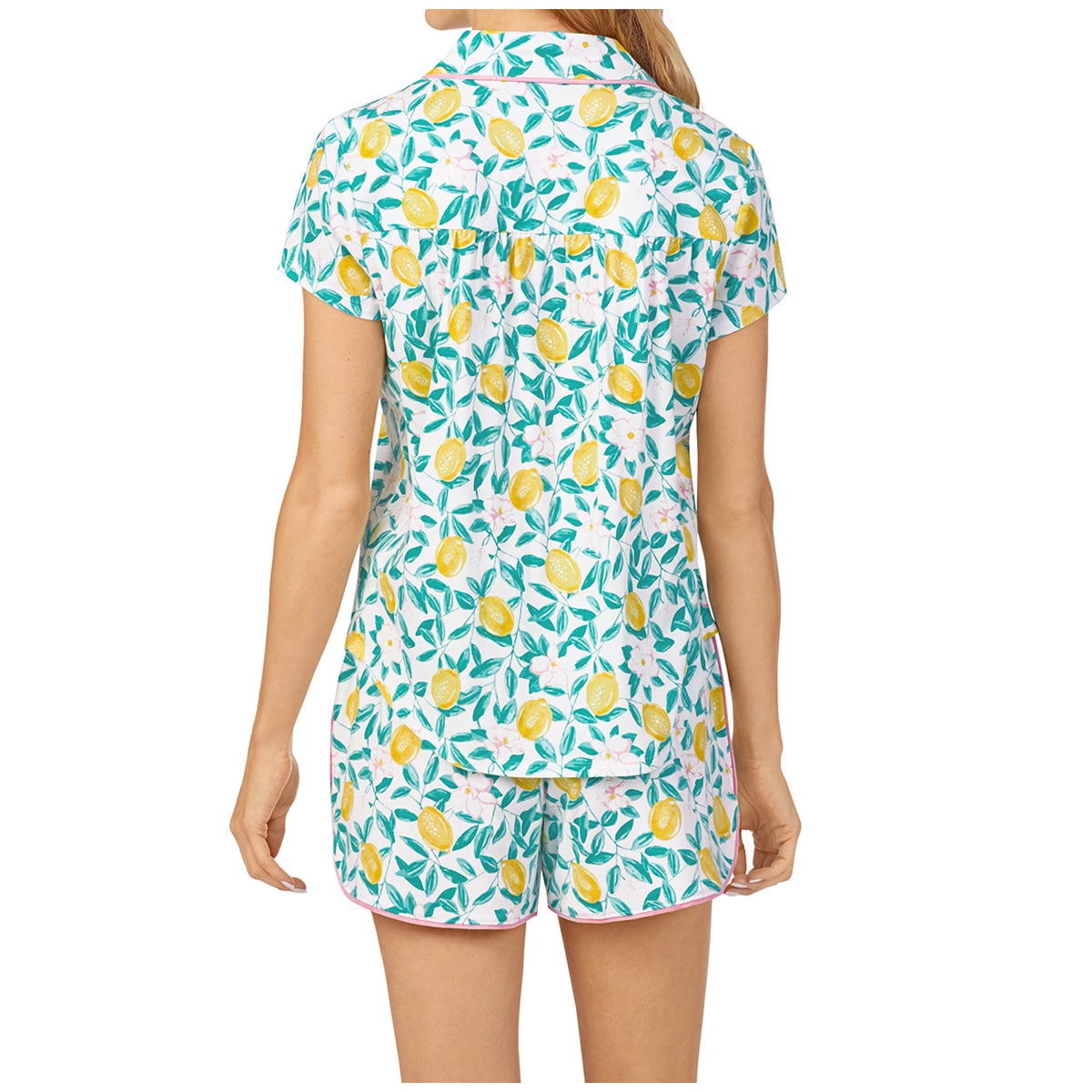 Jane Bleecker Women s Notch Collar Pyjama Set Lemon C