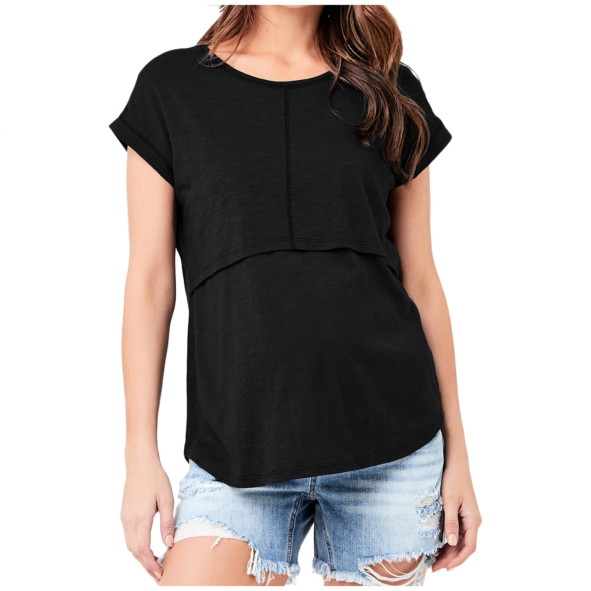 Ripe Maternity - Women's Nursing Tee - Black