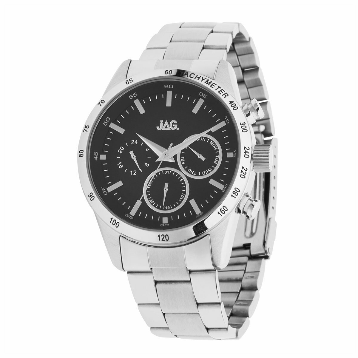 JAG Alain Black Dial Stainless Steel Chronograph Men's Watch J1960A JAG Alain Black Dial Stainless Steel Chronograph Men's Watch J1960A