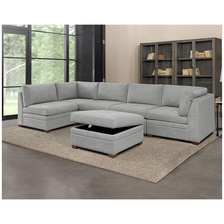 Thomasville 6 Piece Modular Fabric Sectional Thomasville 6 Piece Modular Fabric Sectional