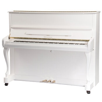 Kohler & Campbell Upright Piano Polished White KC145FD-WHITE