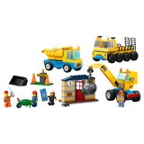 LEGO City Construction Trucks and Wrecking Ball Crane 60391