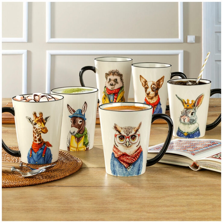 Signature Housewares Animal Mugs 503ml x 6 pack Signature Housewares Animal Mugs 503ml x 6 pack