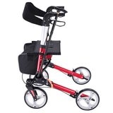 Altus Deluxe Euro Style Walker Rollator 10 Inch Wheel Red