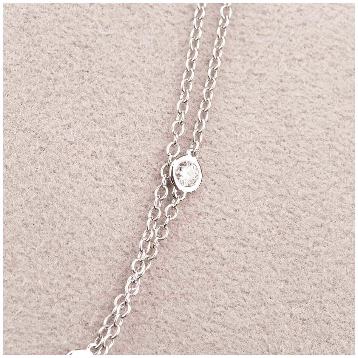 18KT White Gold 1.38ctw Diamond Two Strand Necklace