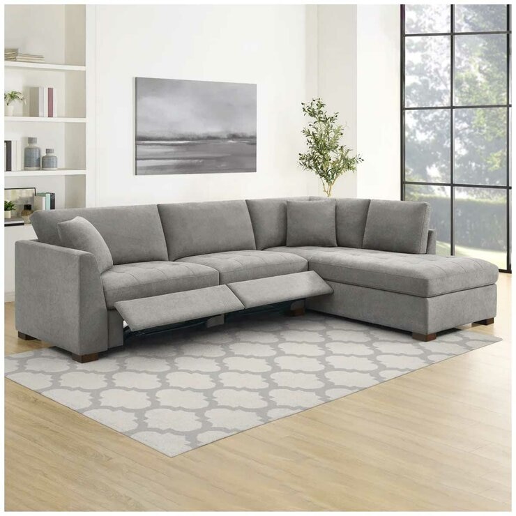 Thomasville Miles Fabric Sectional with Power Footrest