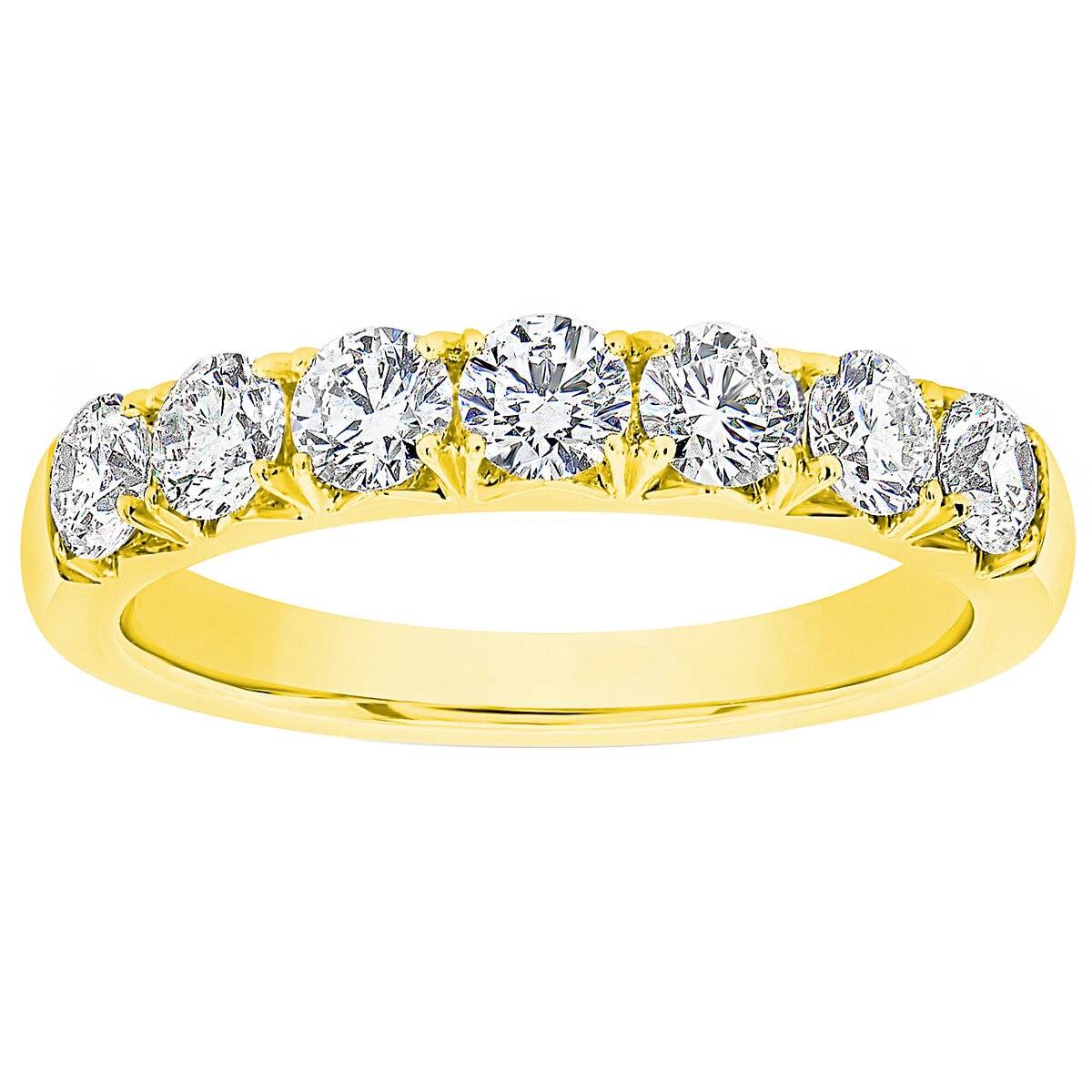 18KT Yellow Gold 1.03ctw Round Diamond Bridal Band
