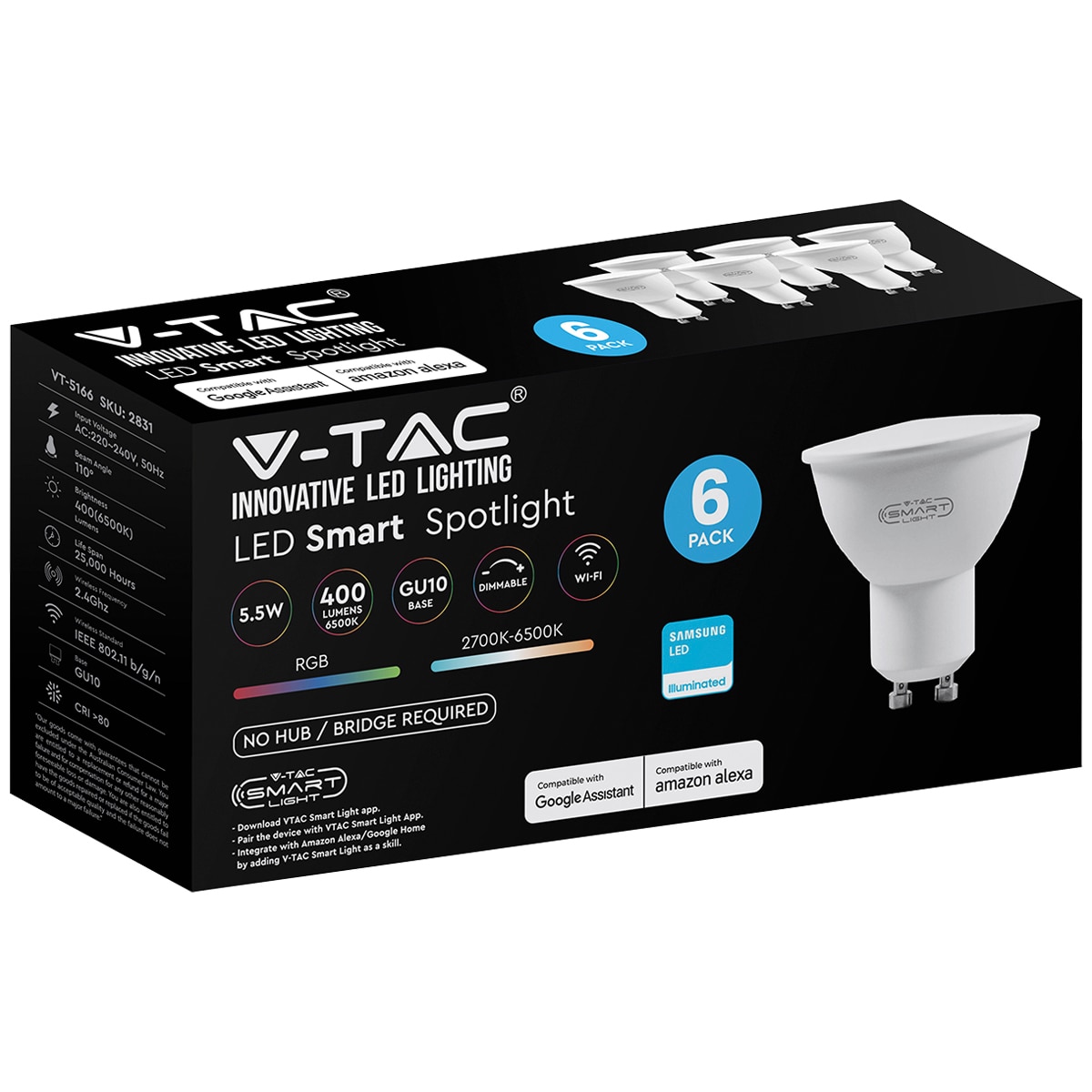 VTAC LED Smart Bulbs GU10 6pk Costco Australia