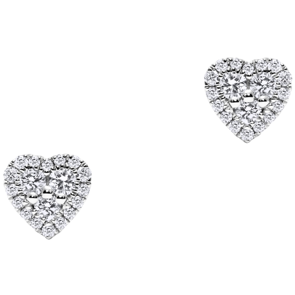 18KT White Gold 0.30ctw Round Brilliant Cut Diamond Heart...