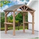 Yardistry 2.13 x 1.64 m Wooden Backyard Pavilion Gazebo