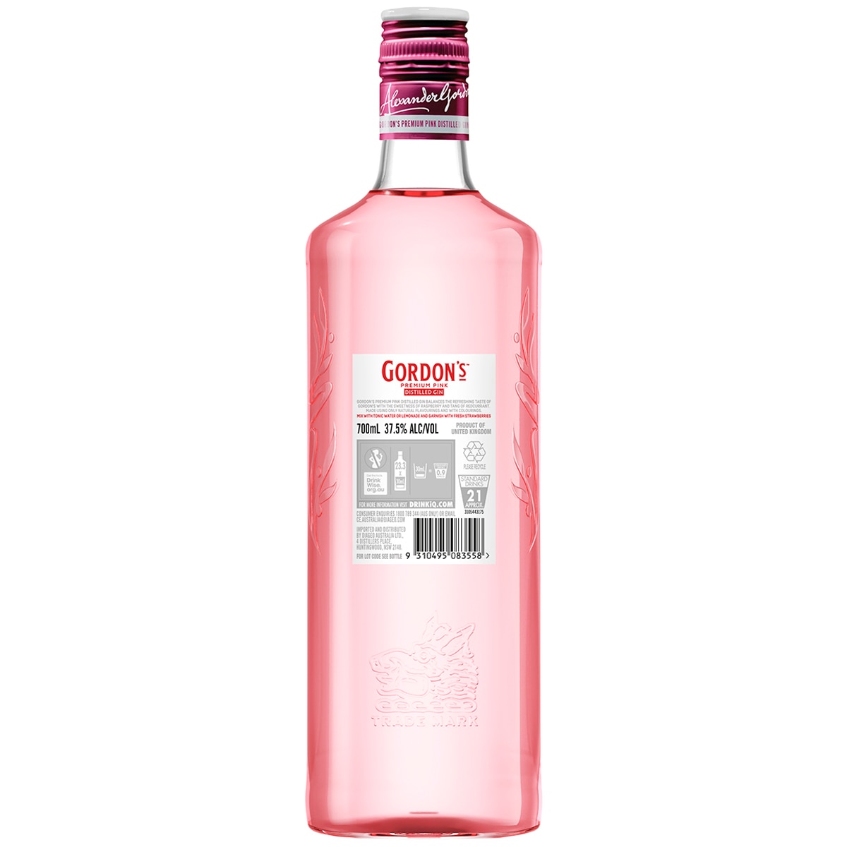 Gordon's Premium Pink Distilled Gin 700mL