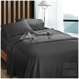 Kingtex 1100 Thread Count RAMESSES Cotton Sateen Sheet Set King - Charcoal