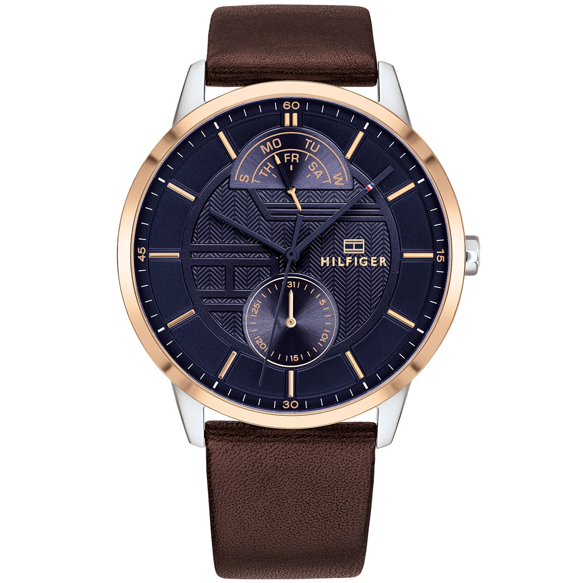 tommy hilfiger watch men's leather