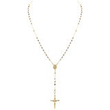 14KT Tri Gold Rosary Necklace