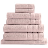 Bdirect Royal Comfort Eden 600GSM 100% Cotton 8 Piece Towel Pack - Blush