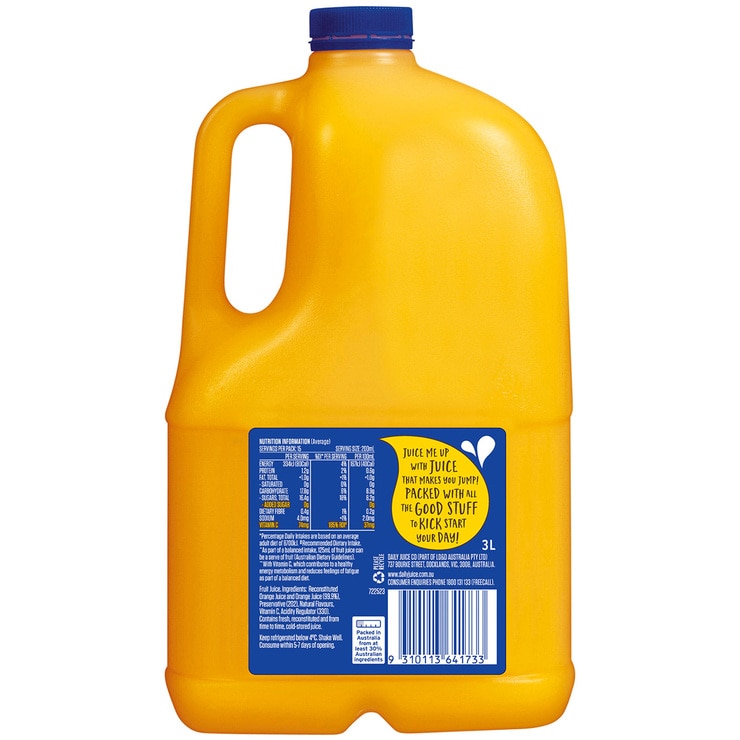 Daily Juice Pulp Free Orange Juice 3L Costco Australia