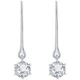 18KT White Gold 0.99CTW Diamond Shepherd Earrings/